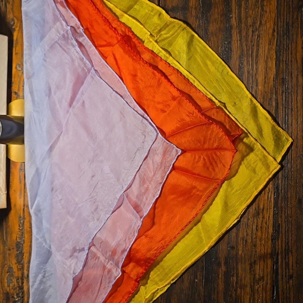3 vintage vibrant scarves